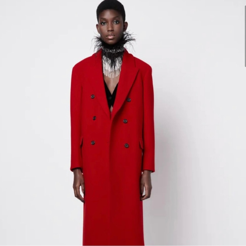 Zara red coat